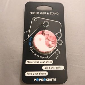 PopSockets Ying Yang PopSocket Pink White One Size